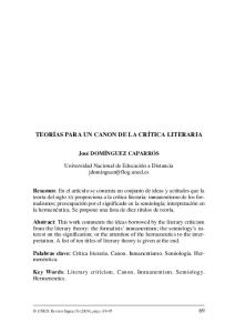 pdf Teorías para un canon de la crítica literaria / José Domínguez ...