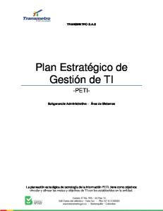 Plan Estratégico de Gestión de TI