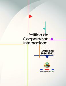 Política de Cooperación Internacional Costa Rica 2014-2022