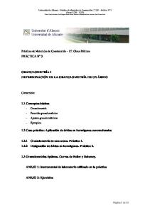 PRÁCTICA Nº 3 GRANULOMETRÍA I DETERMINACIÓN DE LA ... - RUA