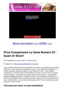 Price Comparisons La Cama Numero 23 - Scam Or