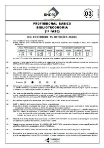 PROVA 3 - BIBLIOTECONOMIA.pmd - Fundação Cesgranrio