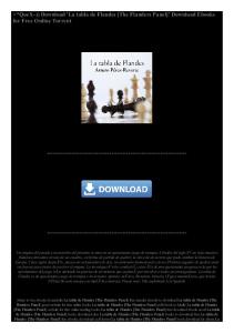 +*QoeX~)) Download 'La tabla de Flandes ]The Flanders Panel