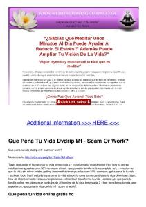 Que Pena Tu Vida Dvdrip Mf - Scam Or Work?