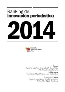 Ranking de innovación periodística - Máster en Innovación en ...