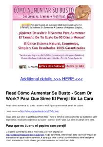 Read Cómo Aumentar Su Busto - Scam Or