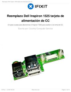 Reemplazo Dell Inspiron 1525 tarjeta de alimentación de CC