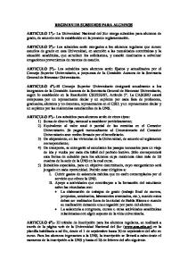 REGIMEN DE SUBSIDIOS PARA ALUMNOS ARTICULO 1º). - UNS