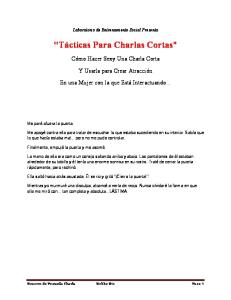 Reporte “ Tácticas para charlas cortas”