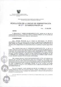 RESOLUCIÃN DE LA UNIDAD DE ADMINISTRACIÃN