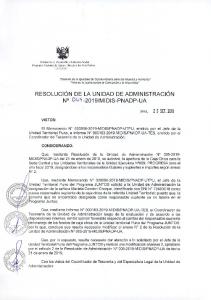 RESOLUCIÃN DE LA UNIDAD DE ADMINISTRACIÃN