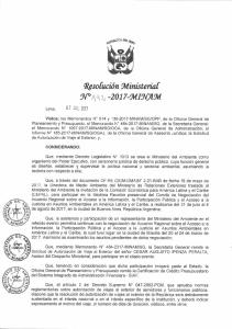 ResoluciÃ³n Ministerial NÂ° 192-2017-MINAM - Ministerio del