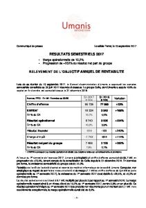 resultats semestriels 2017 relevement de l'objectif annuel de ... - Umanis