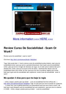 Review Curso De Sociabilidad - Scam Or Work?