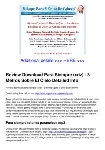 Review Download Para Siempre (xriz) - 3 Metros
