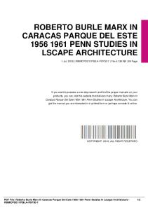 roberto burle marx in caracas parque del este 1956