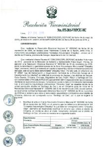 rvm n°075-2016-vmpcic - Transparencia - Ministerio de Cultura