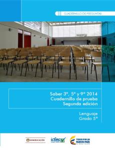 Saber 3º, 5º y 9º 2014 Cuadernillo de prueba Segunda edición - Icfes