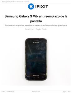 Samsung Galaxy S Vibrant reemplazo de la pantalla