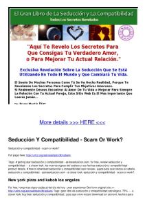 Seducción Y Compatibilidad - Scam Or Work?