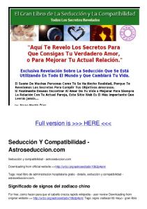 Seducción Y Compatibilidad