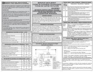 service data sheet fiche de données techniques ficha de datos tecnicos