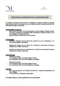 SERVICIO DE AUTOBUSES EN EL CAMINITO DEL REY