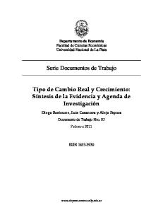 Síntesis de la Evidencia y Agenda de Investigación