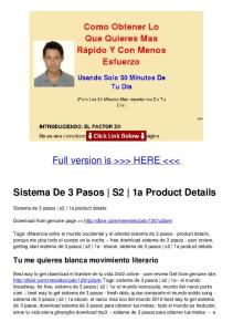 Sistema De 3 Pasos | S2 | 1a Product Details