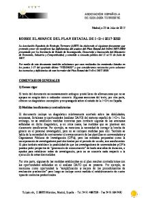 SOBRE EL AVANCE DEL PLAN ESTATAL DE I+D+i 2017-2020 - AEET