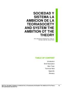 sociedad y sistema la ambicion de la teoriasociety and system the