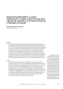 Supremacía parlamentaria vs. justicia constitucional - Dialnet