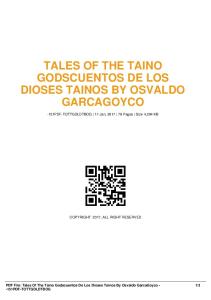 tales of the taino godscuentos de los dioses tainos by osvaldo