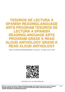 tesoros de lectura a spanish readinglanguage arts ...  AWS