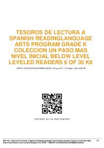 tesoros de lectura a spanish readinglanguage arts ...  AWS