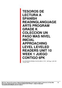 tesoros de lectura a spanish readinglanguage arts ...  AWS