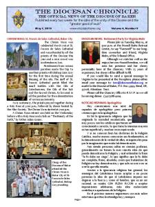 THE DiOCESAN CHRONICLE