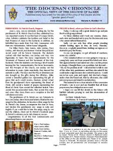 THE DiOCESAN CHRONICLE