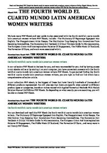 the fourth world el cuarto mundo latin american women writers pdf