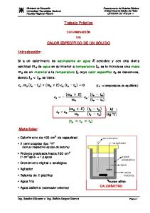 Trabajo Práctico CALOR ESPECÍFICO DE UN SÓLIDO ... - UTN Rosario