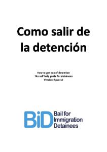 Translation of Self-help Guide for Detainees