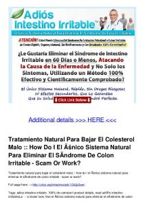 Tratamiento Natural Para Bajar El Colesterol Malo :: How Do I El ...