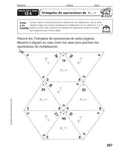 Triángulos de operaciones de , Recorta los Triángulos