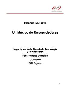 Un México de Emprendedores - IMEF