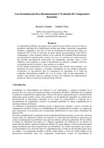 Una Formalización Para Documentación Y Evolución De ...