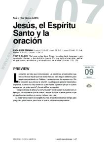 www .escuela-sabatica.com Jesús, el Espíritu Santo y la oración